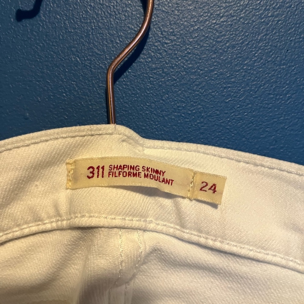 Levi's Womens 311 Shaping Skinny Jeans White - Picture 5 of 6